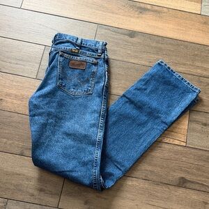 Wrangler Men's Bootcut Jeans in Deep Blue